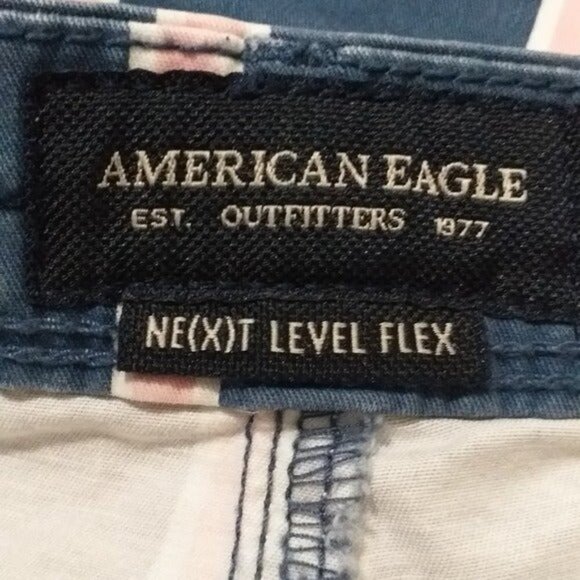 - American Eagle Mens Slim Chino Stretch Khaki Preppy Slacks short in size 38 - Picture 6 of 7